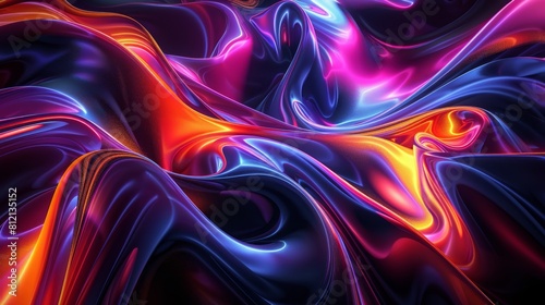 The image is an abstract painting with vibrant colors,abstract background