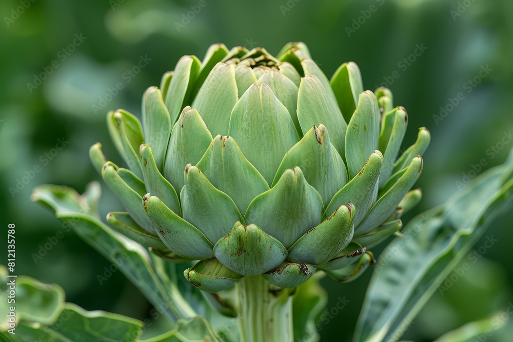 Vibrant Artichoke plant green. Field flower. Generate Ai Vibrant Artichoke plant green. Field flower. Generate Ai