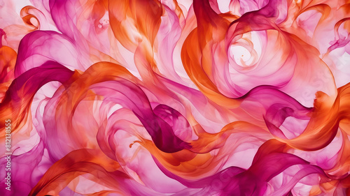 An Abstract Watercolor Background Featuring a Vibrant and Dynamic Blend of Colors