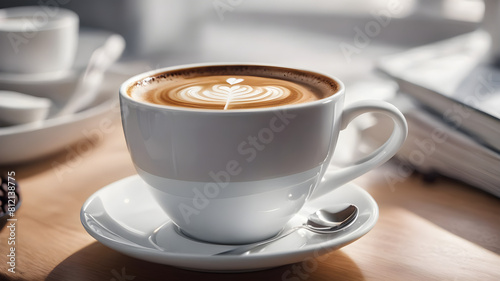 cup of coffee on a table