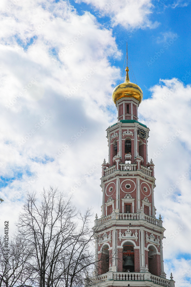 Novodevichy convent in spring. Moscow. Russia. April, 2024.