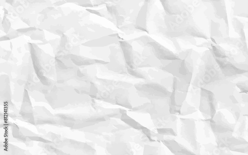 close up white crumpled paper background