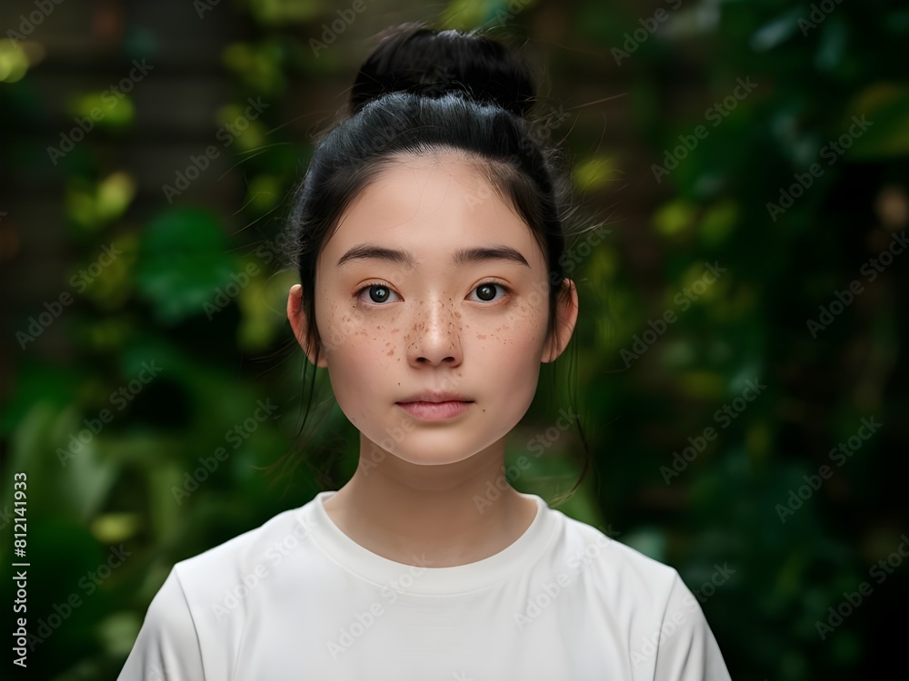 portrait of a asian woman wear white shirt portrait of a asian woman wear white shirt