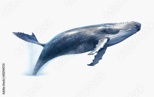 Whale on White Background