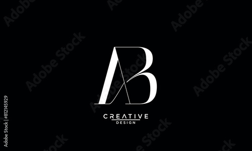 AB, BA, A, B, Abstract Letters Logo Monogram