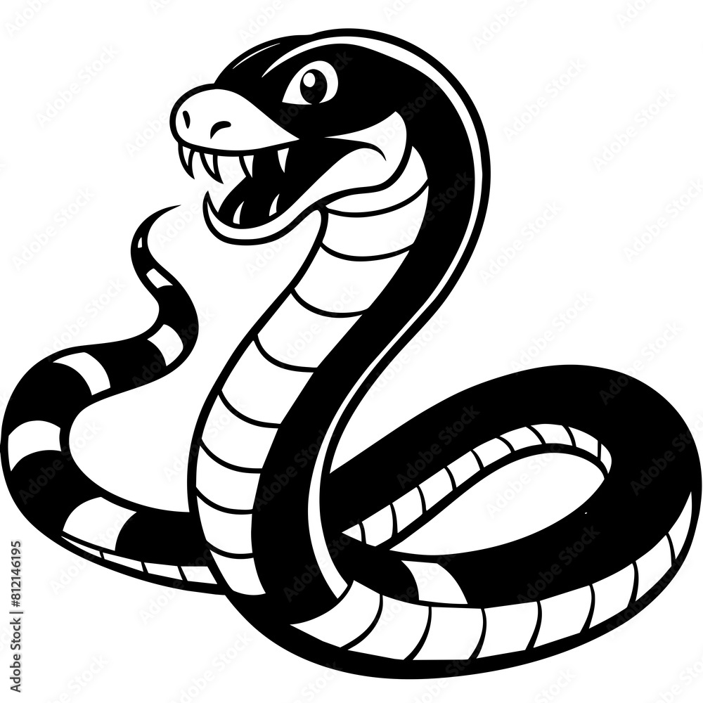Fototapeta premium anaconda cartoon-vector-illustration