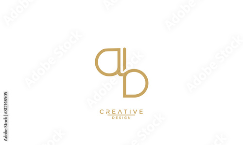 AB, BA, A, B, Abstract Letters Logo Monogram
