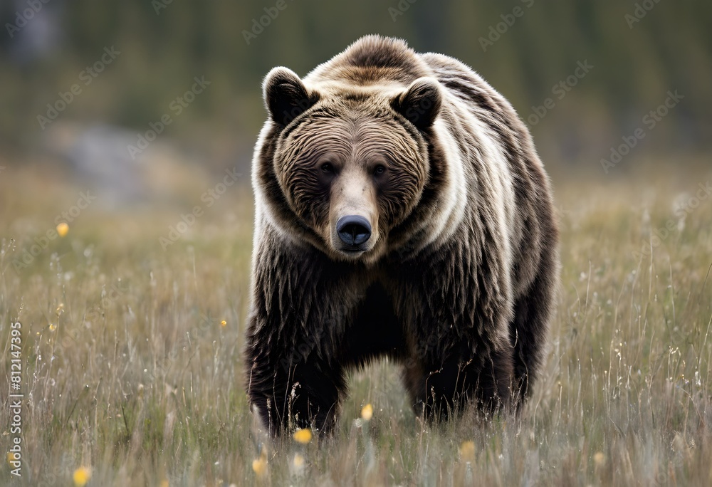 A view of a Grizzly Bear in the forest A view of a Grizzly Bear in the forest