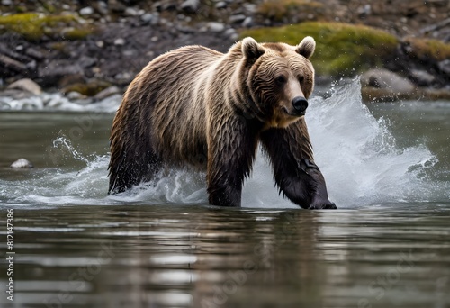 A view of a Grizzly Bear in the forest © Simon Edge
