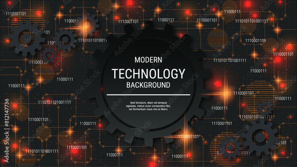 Modern technology style vector background. Design for presentation, slideshow, landing page, flyer, banner, card, booklet Modern technology style vector background. Design for presentation, slideshow, landing page, flyer, banner, card, booklet