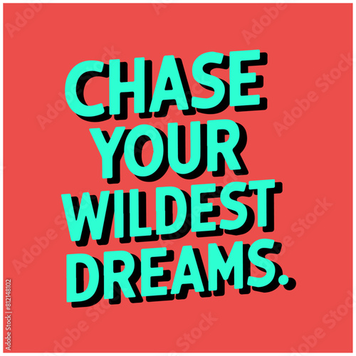 Wallpaper Mural gym motivational typography designs chase your wildest dreams  Torontodigital.ca