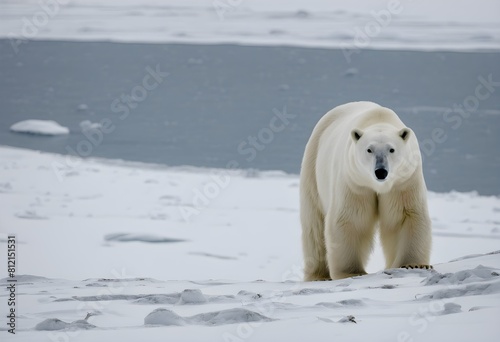 A view of a Polar Bear on the ice