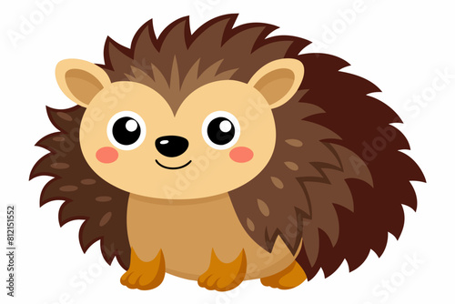 hedgehog cartoon vector illustration