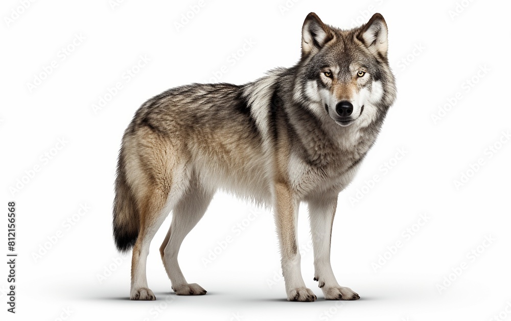Wolf Against Clean White
