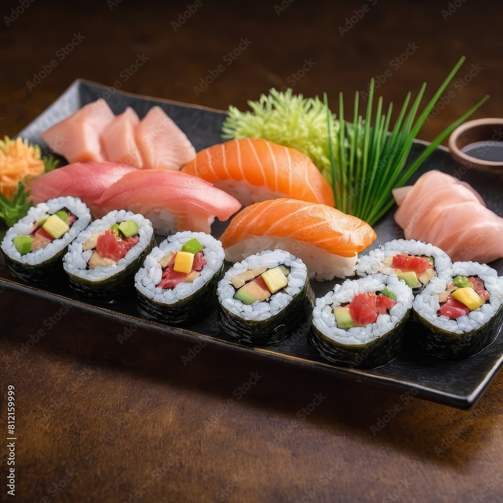sushi on a plate sushi on a plate