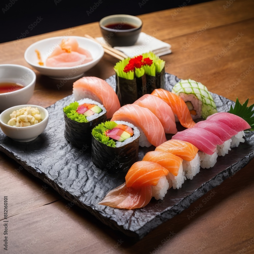 sushi on a plate sushi on a plate