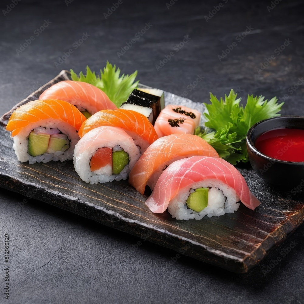 sushi on a plate sushi on a plate