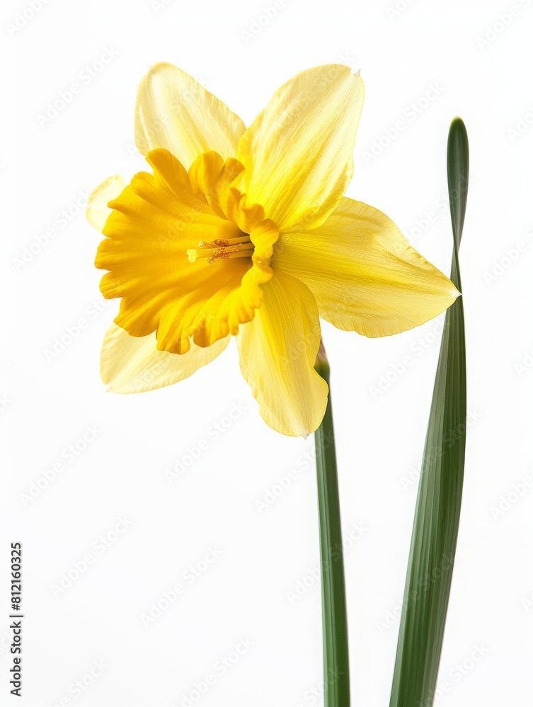 daffodil on white background. daffodil on white background.