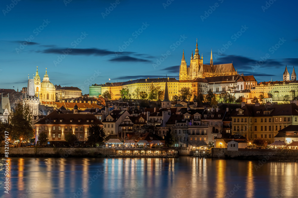 Night view of Saint Vitus Cathedral in Prague Night view of Saint Vitus Cathedral in Prague