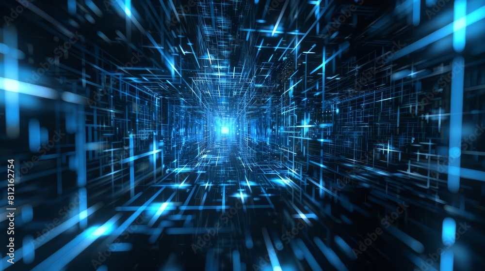 abstract 3d digital background with copy space for technology and network concepts