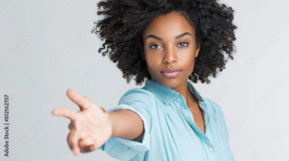 Woman Extending Hand Forward Woman Extending Hand Forward