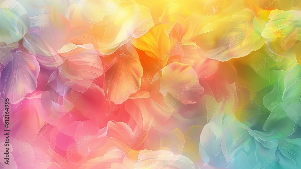 A digital painting of colorful abstract petals A digital painting of colorful abstract petals