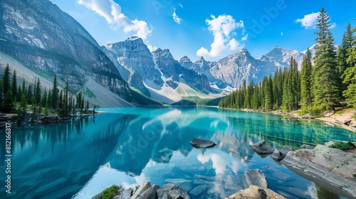Discover the breathtaking natural beauty of Banff National Park in Alberta, Canada, with its towering mountains, turquoise lakes, and abundant wildlife.