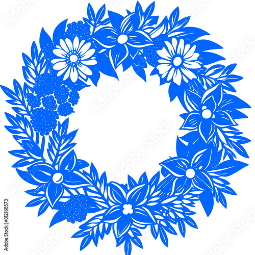 Memorial wreath complete editable colors