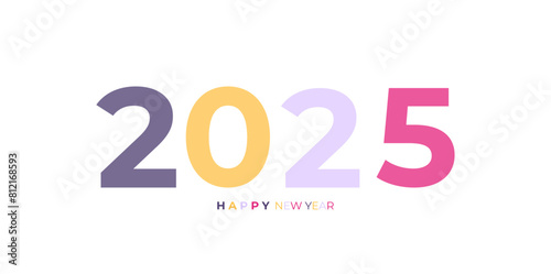 Happy new year 2025 on blue background. Illustration for the festive New Year 2025 celebration background. new year greetings for banners, posters or social media and calendars