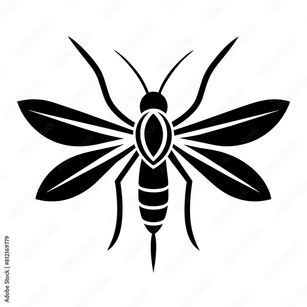 black and white Illustration of a fly black and white Illustration of a fly