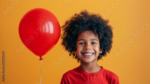 A Girl with a Red Balloon photo