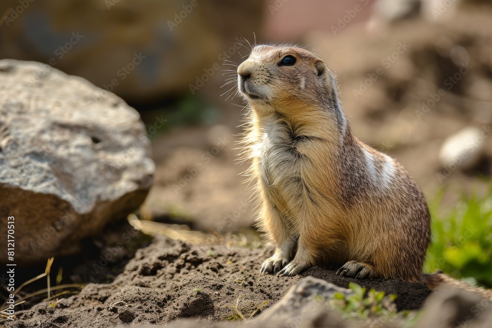 Prairie dogs, genus Cynomys outdoors in nature background, Ai generated Prairie dogs, genus Cynomys outdoors in nature background, Ai generated