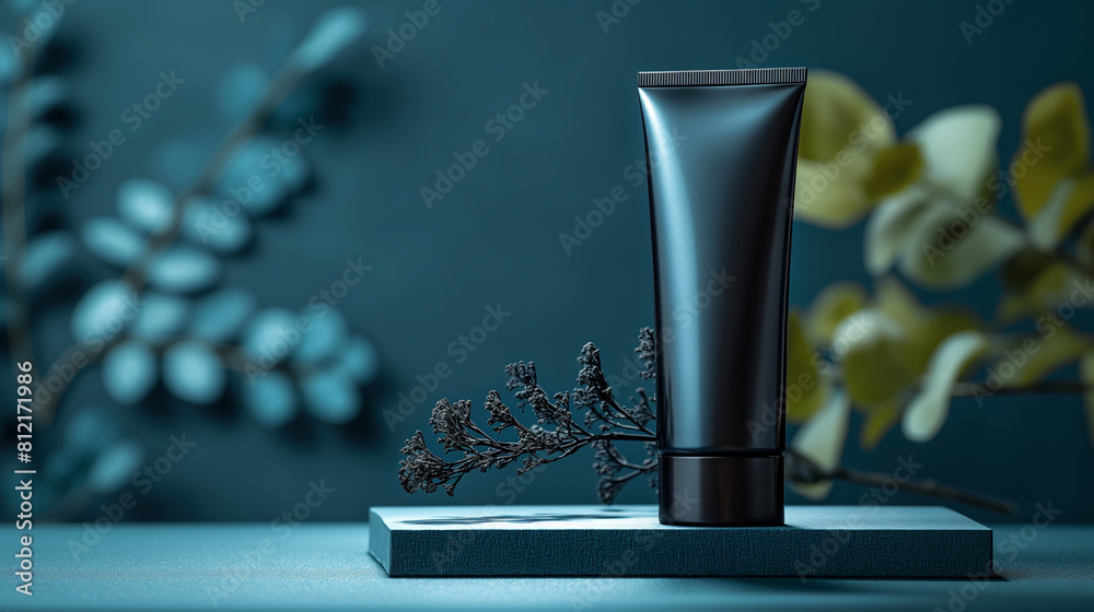 cream tube, cosmetic tube blank mockup. Beauty product packaging, low light cosmetic tube photography mockup with copy space. cream tube, cosmetic tube blank mockup. Beauty product packaging, low light cosmetic tube photography mockup with copy space.