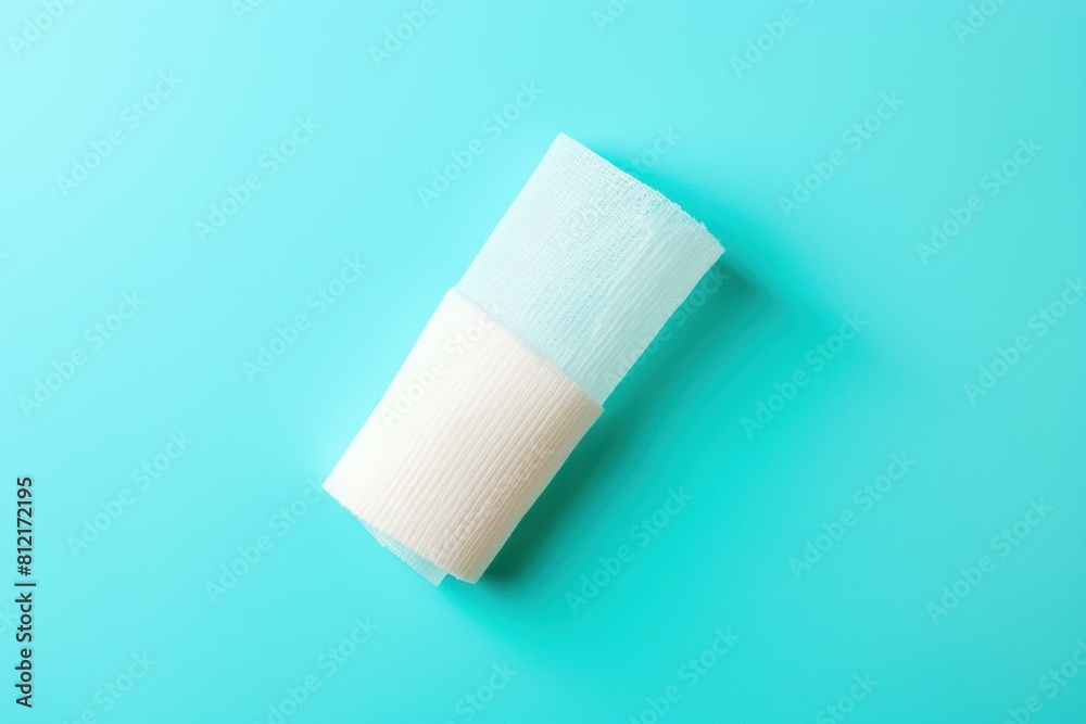 Informative Bandage mockup. Band blank duct. Generate Ai