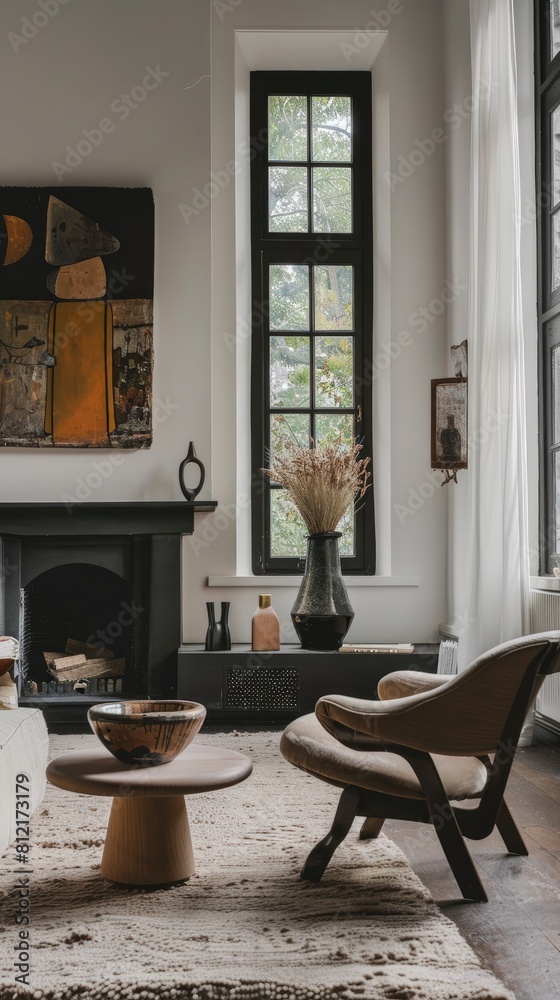 Global Fusion: Eclectic Minimalist Living Space Inspired by Scandinavian, Japanese, Nordic, and Danish Designs