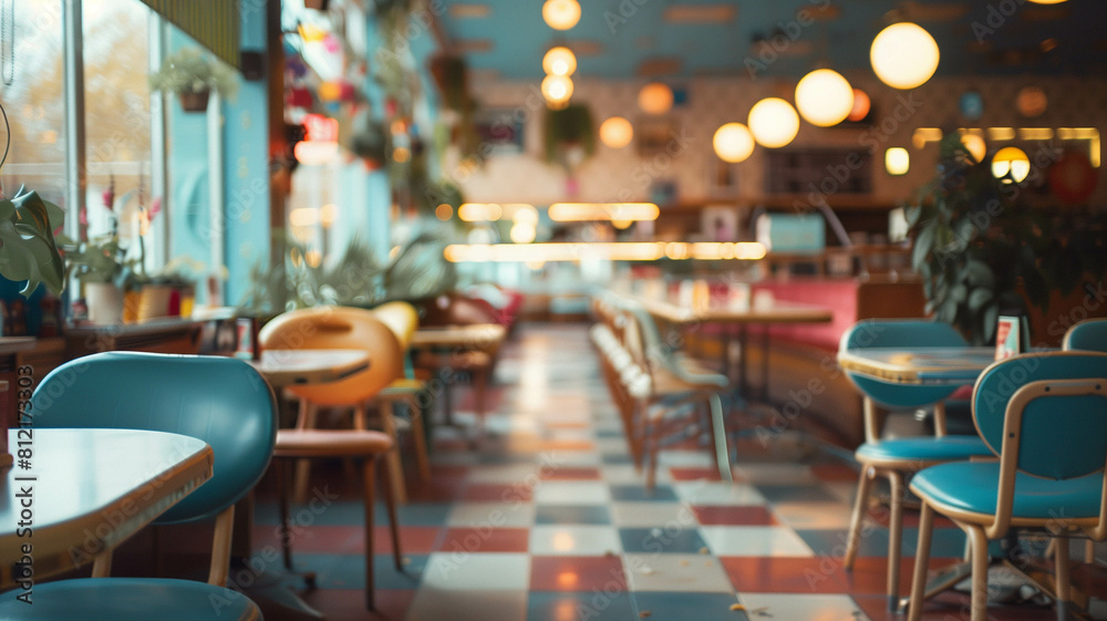 Soft and dreamy atmosphere reminiscent of romance films, a charming movie theater cafeteria with a touch of whimsy. Ai generated Soft and dreamy atmosphere reminiscent of romance films, a charming movie theater cafeteria with a touch of whimsy. Ai generated