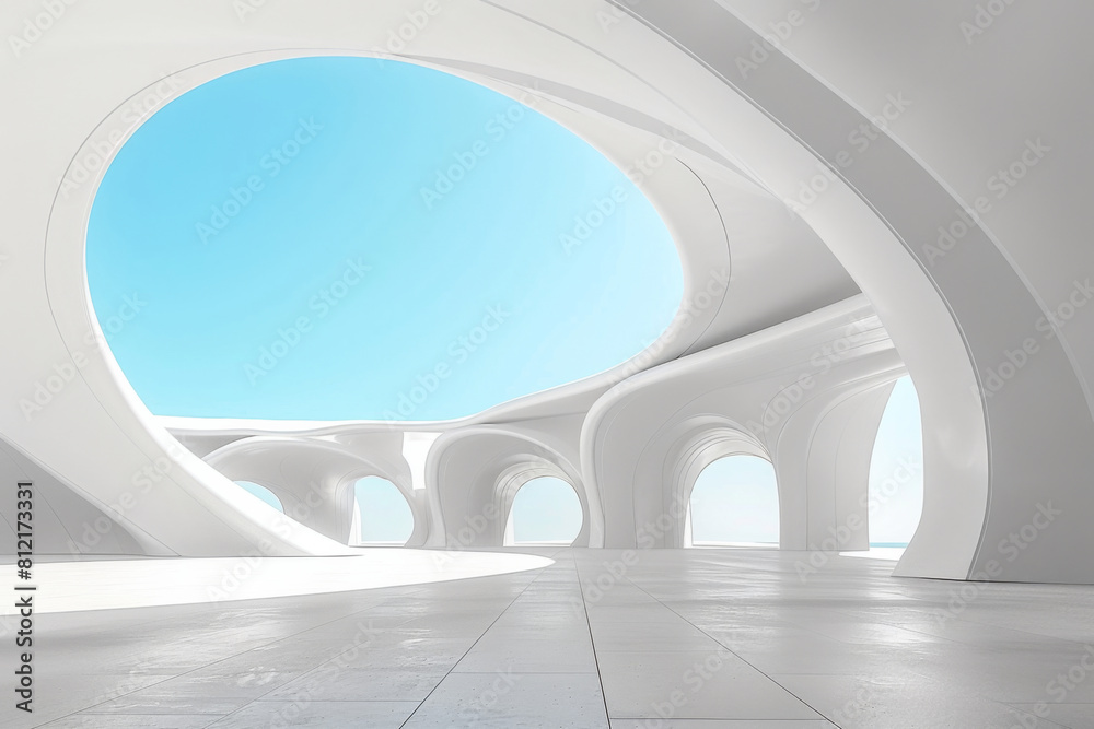 Concrete outdoor square building,Empty architectural background.
Concrete outdoor square building,Empty architectural background.