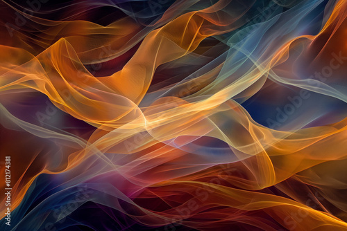 abstract background with fire, Immerse yourself in a mesmerizing panorama of abstract organic shapes, lines, and waves, transformed into a captivating background wallpaper that evokes a sense of fluid