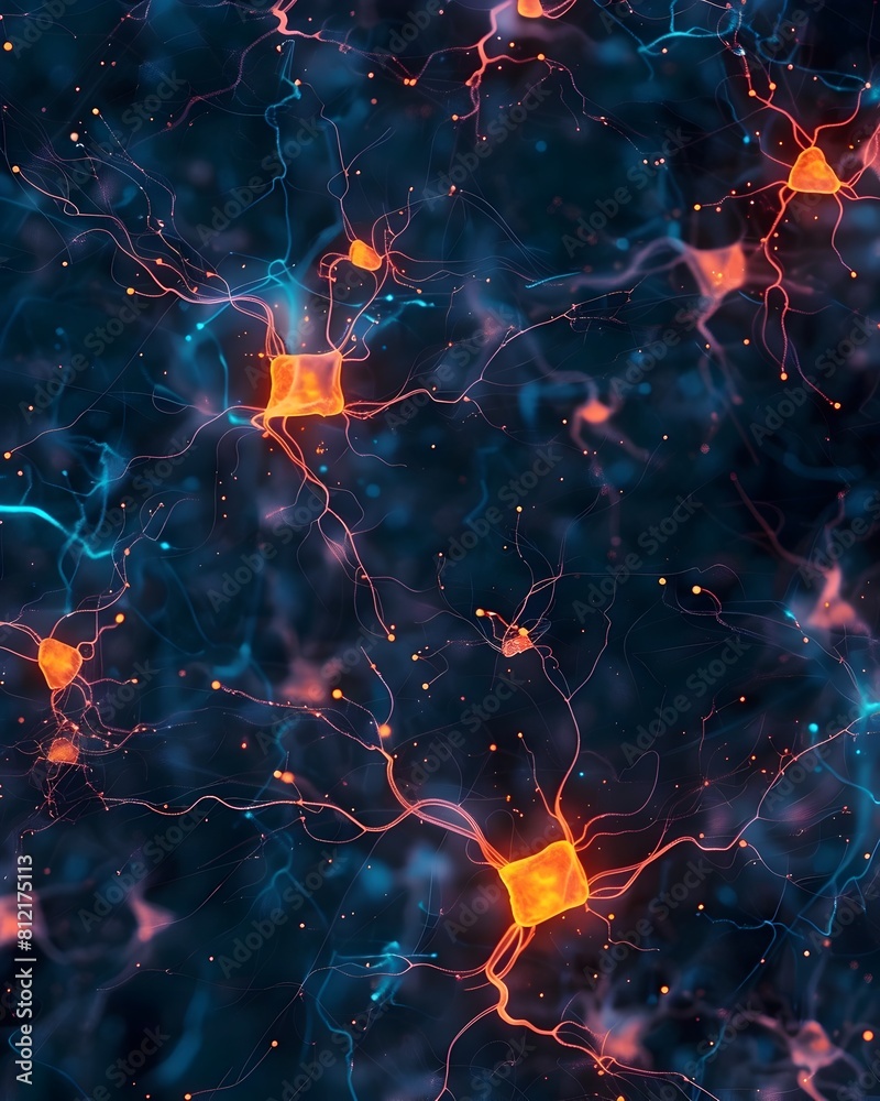 Glowing Neurons Illustrating the Intricate Processes of Artificial Intelligence Glowing Neurons Illustrating the Intricate Processes of Artificial Intelligence