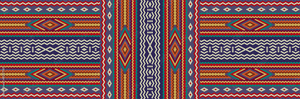  Ornament  is made in bright, juicy, perfectly matching colors. Ornament, mosaic, ethnic, folk pattern.