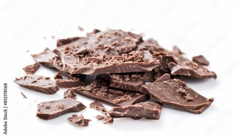 Obraz premium chocolate flake isolated on a white background