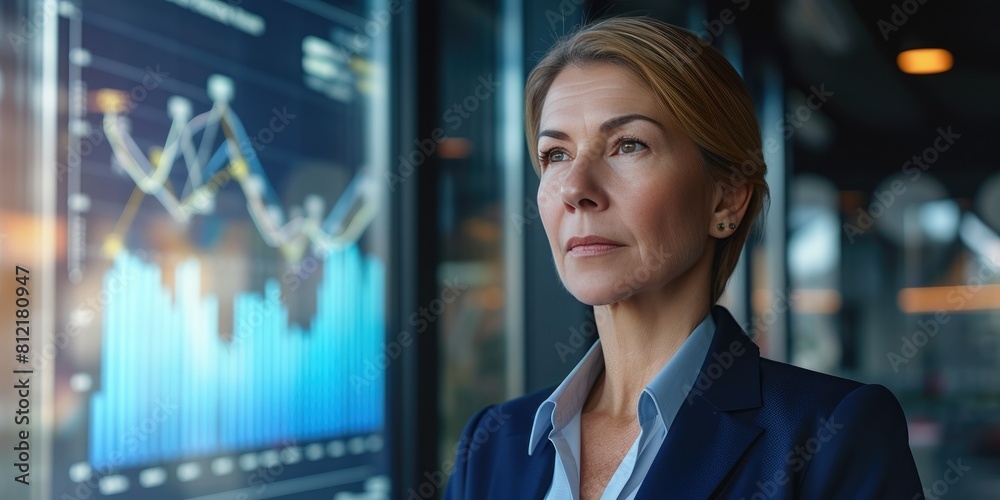 Professional Risk Manager Studying Market Trends and Data