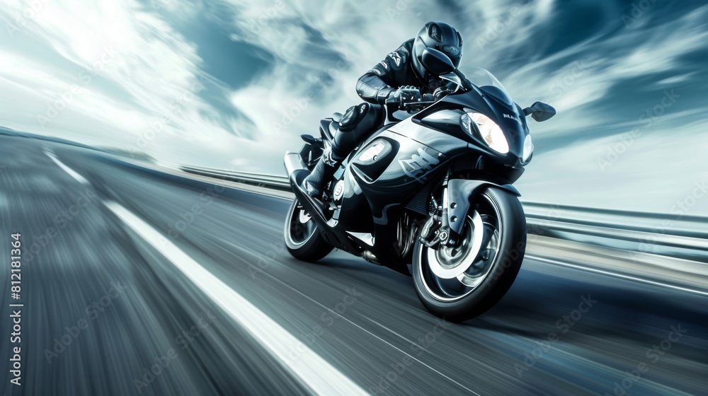 The Speeding Motorcycle Rider The Speeding Motorcycle Rider