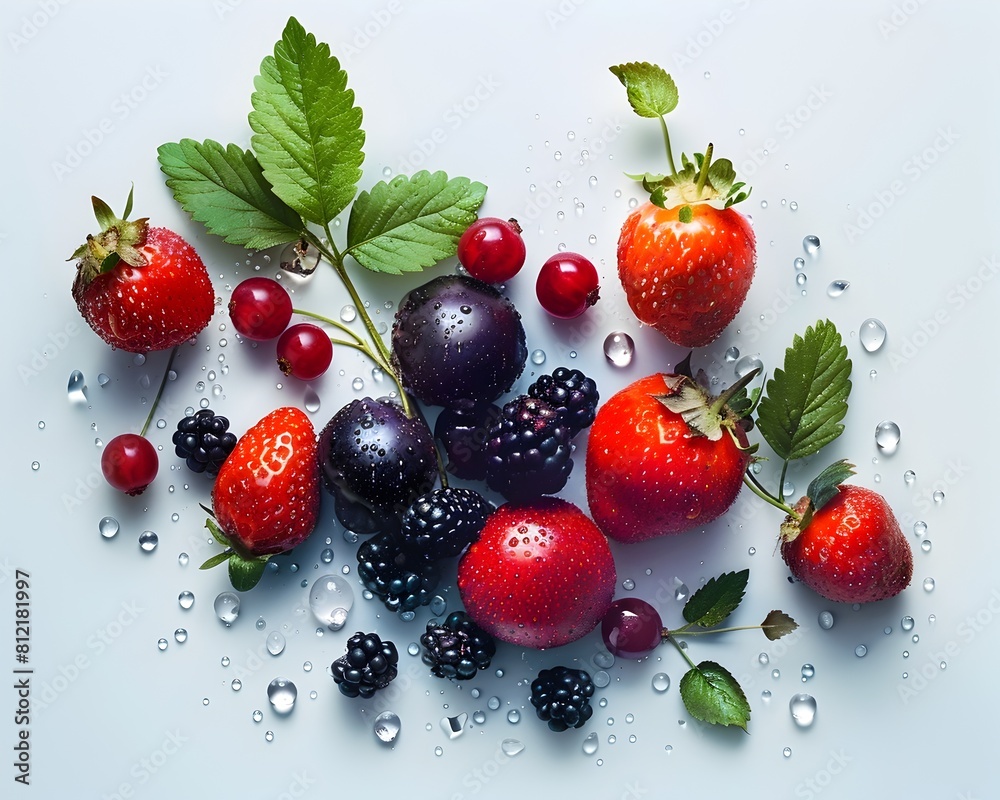 Succulent Berries Artfully Arranged on a Minimalist Backdrop A HighEnd Editorial Food Photography Museum Piece Succulent Berries Artfully Arranged on a Minimalist Backdrop A HighEnd Editorial Food Photography Museum Piece