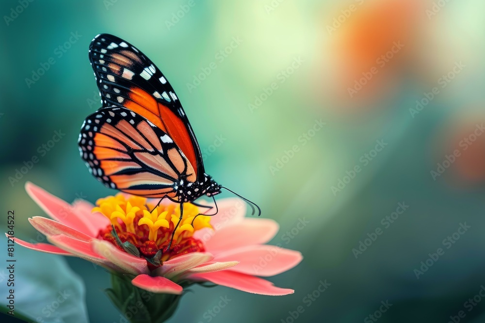Obraz premium Rare Butterfly flower. Spring nature beauty. Generate Ai