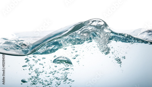 白背景の透明な水