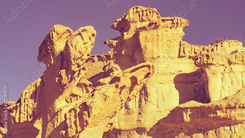 Sandstone formations Bolnuevo, Spain photo