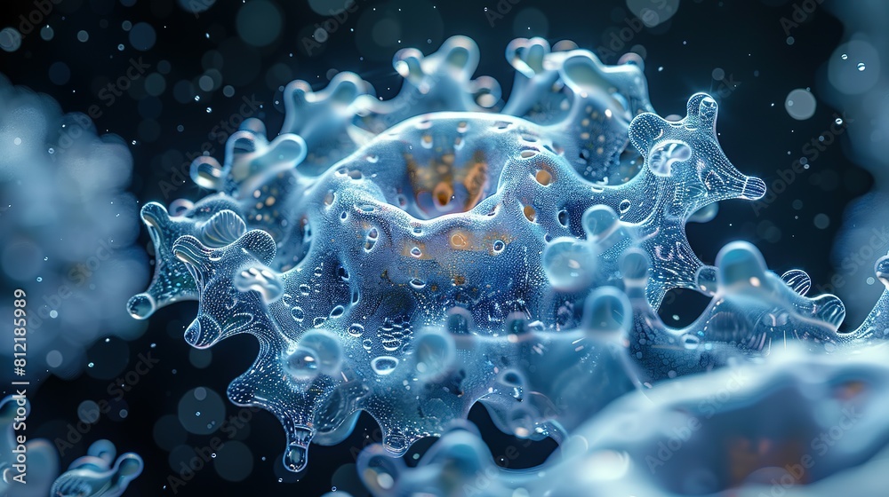 Graceful Amoebas in Motion A Glimpse into the Invisible World of Microscopic in Water Graceful Amoebas in Motion A Glimpse into the Invisible World of Microscopic in Water