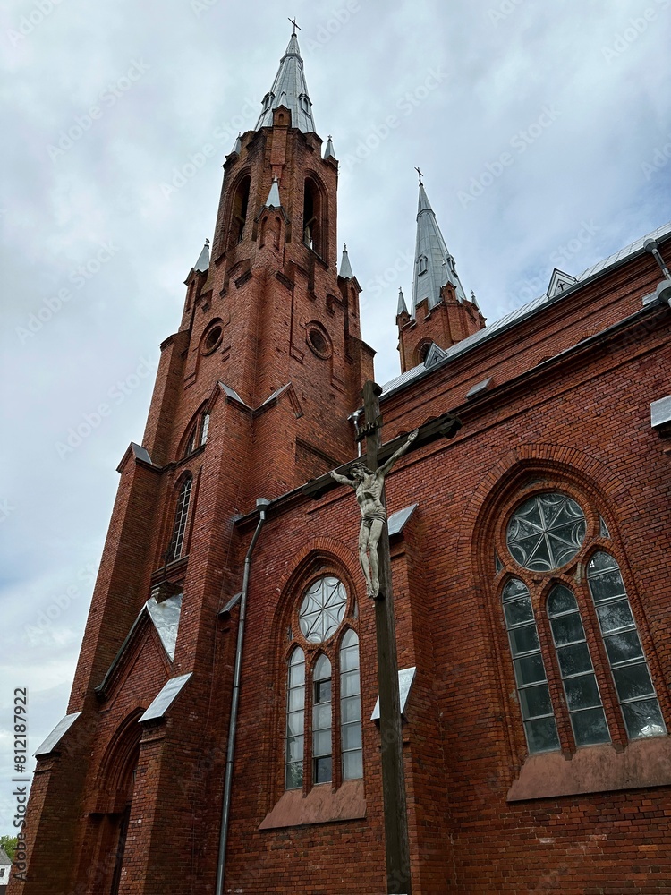 Fototapeta premium building of old catholic church
