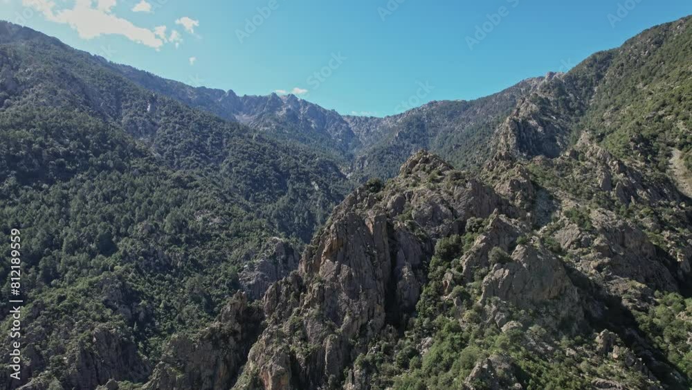 Aerial View of Corsica France Mountain Range Aerial View of Corsica France Mountain Range